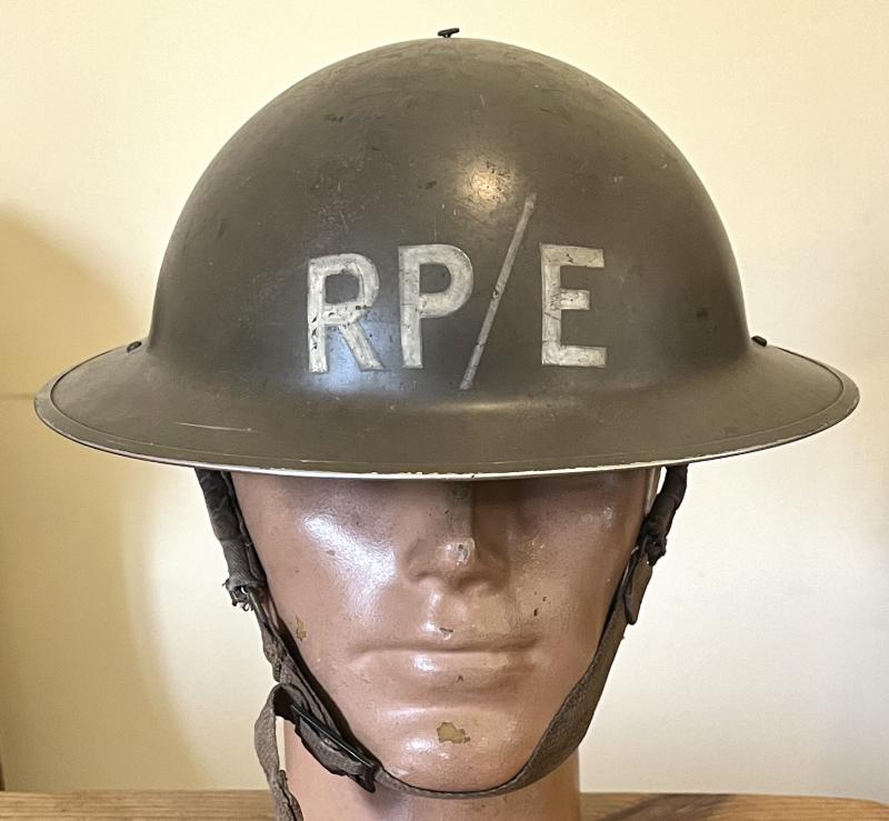 WW2 RP/E ( REPAIR PARTY / ELECTRICAL ) HOME FRONT HELMET - 1939 DTD