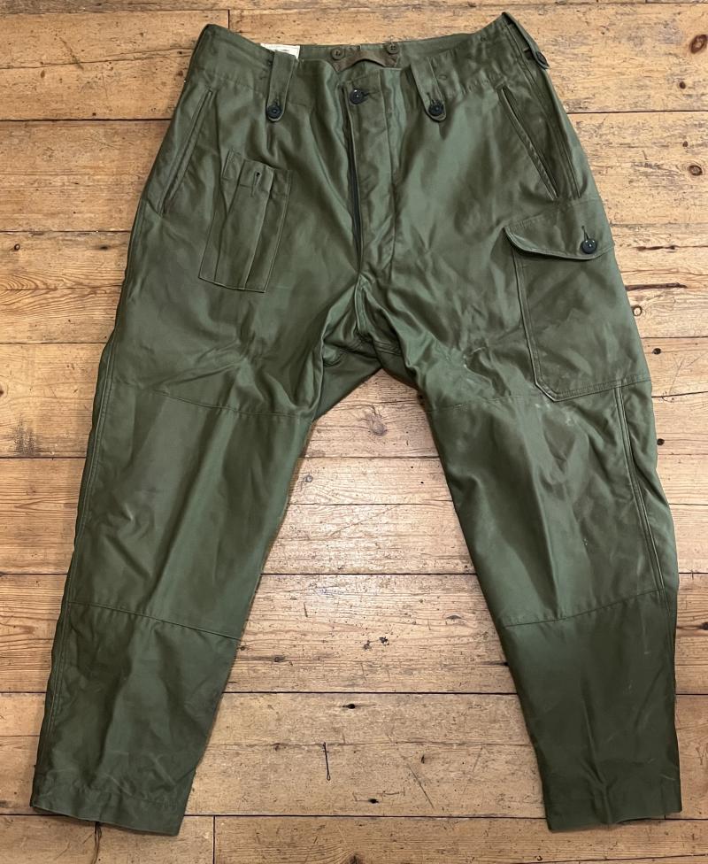 BRITISH 1960 PATTERN 1966 DATED GREEN COMBAT TROUSERS
