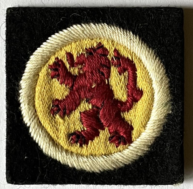 WW2 - 15TH SCOTTISH INFANTRY DIVISION  LION RAMPANT SLEEVE PATCH