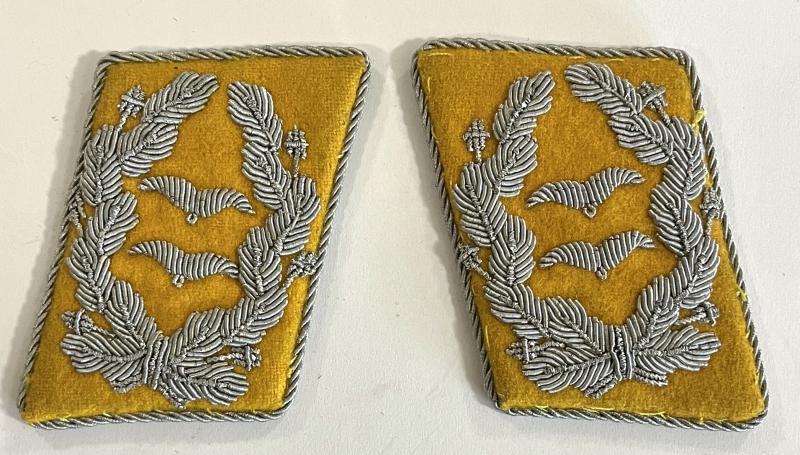 GERMAN WW2 LUFTWAFFE COLLAR TABS - FALLSCHIRMJAGER / FLIGHT - MATCHED PAIR