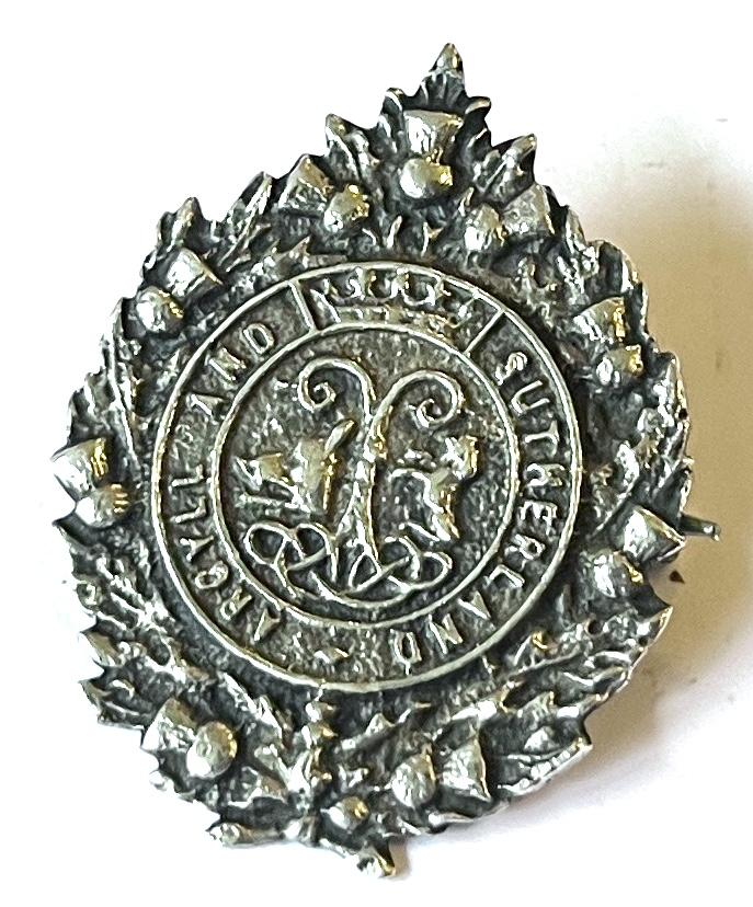 ARGYLL & SUTHERLAND HIGHLANDERS SILVER SWEETHEART BADGE