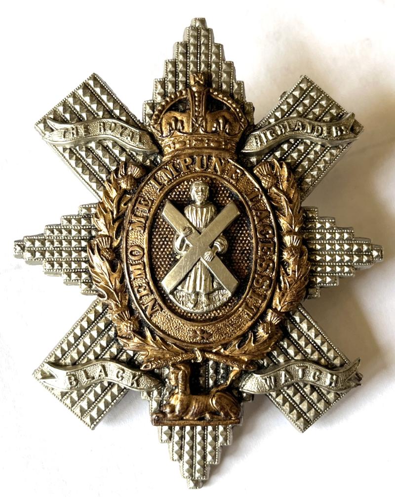 WW1 - BLACK WATCH - OFFICERS/SERGEANTS CAP BADGE