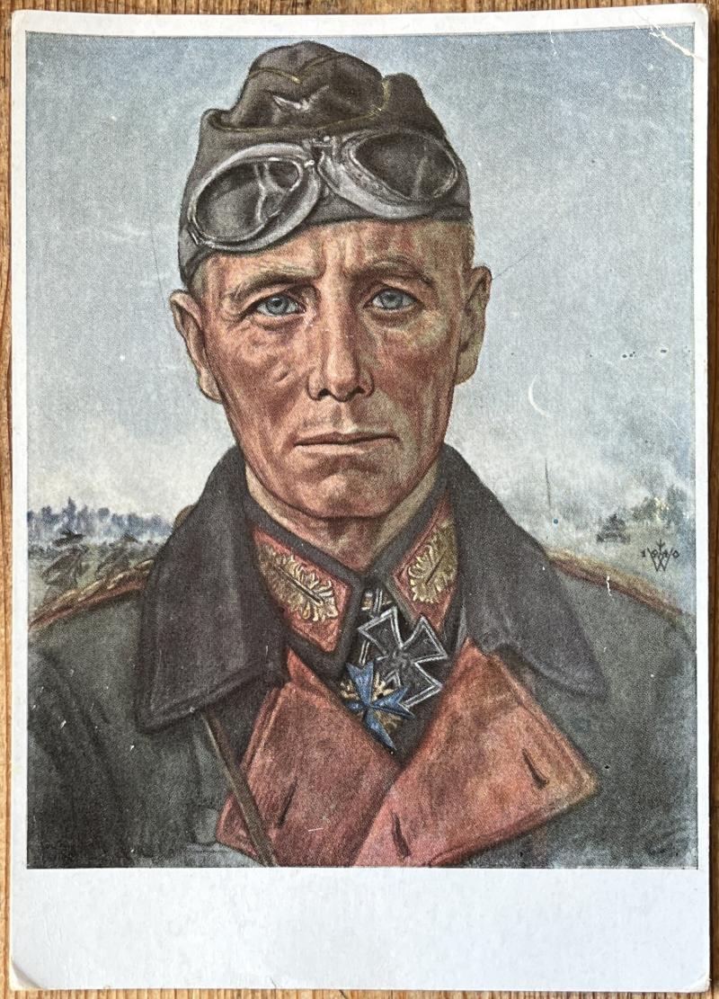 WW2 - GERMAN POSTCARD - WOLF WILLRICH - ROMMEL