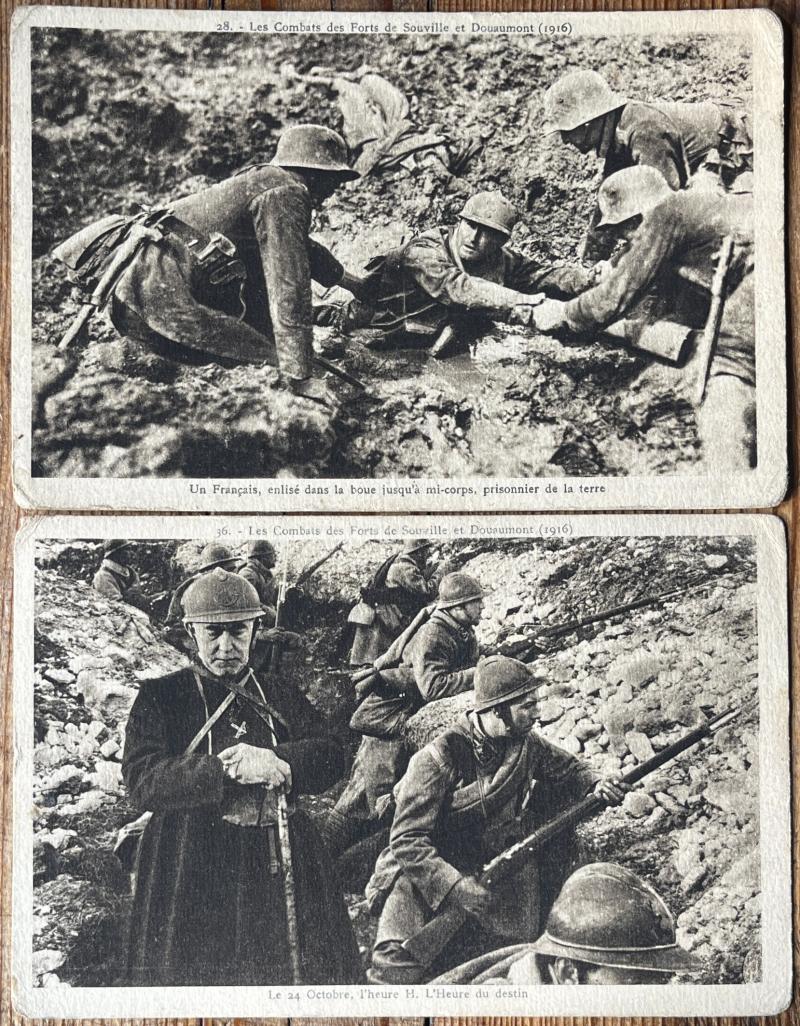 WW1 FRENCH & GERMAN SOLDIERS - PHOTO POSTCARDS X 2