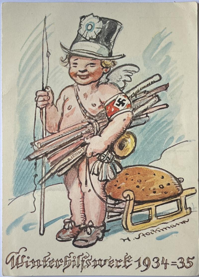 3RD REICH GERMAN 1934 PROPAGANDA POSTCARD 