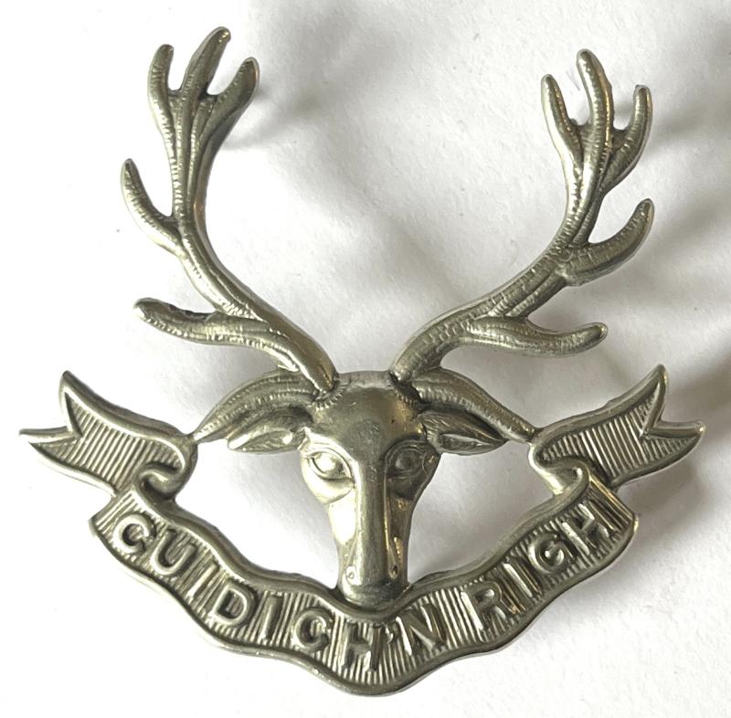 WW1 SEAFORTH HLDRS.O/R'S CAP BADGE