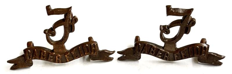 CAST BRONZE SEAFORTH HIGHLANDERS OFFICERS BRONZE CYPHER COLLAR PAIR BY T.&CO.