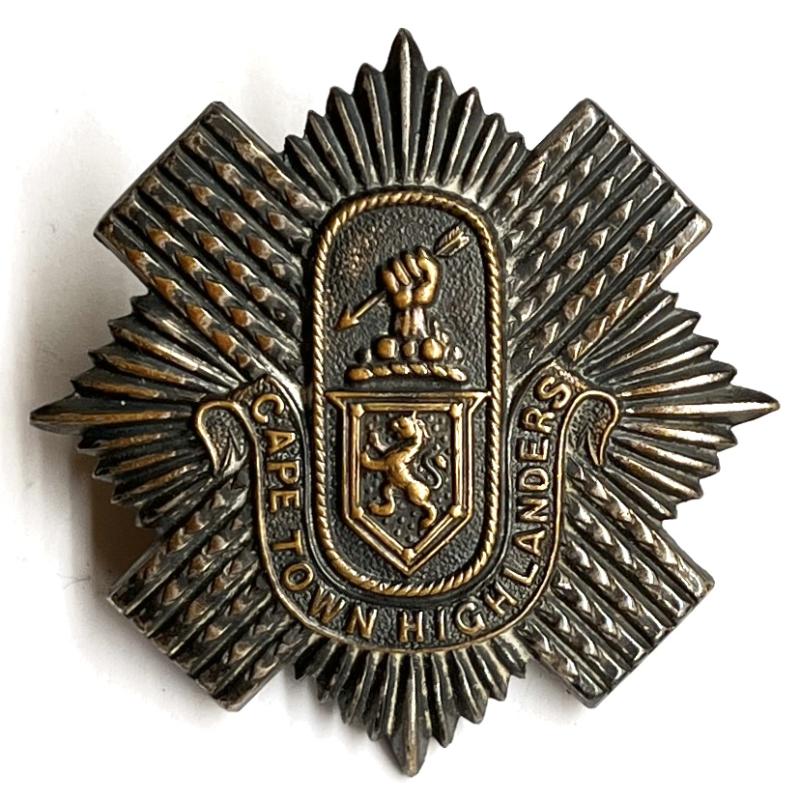 CAPE TOWN HIGHLANDERS BRONZE CAP BADGE