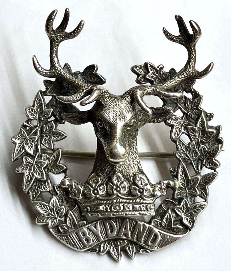 WW1 GORDON HIGHLANDERS OFFICERS SILVER BADGE