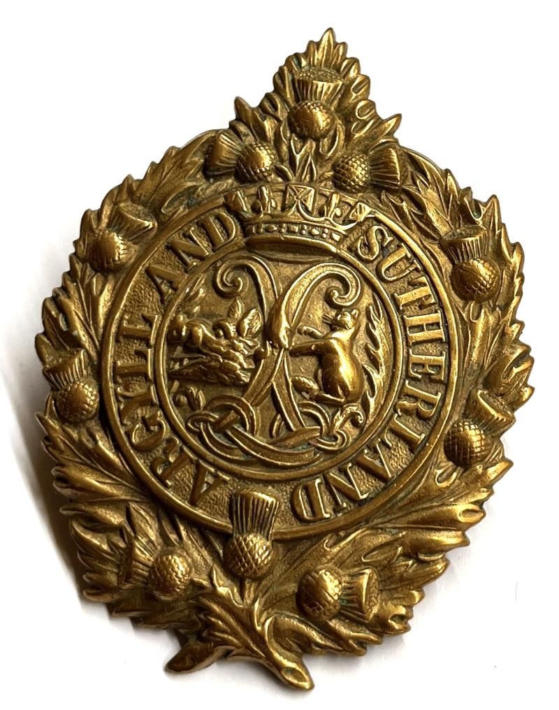 WW1 ARGYLL & SUTHERLAND HLDRS. BRASS ECONOMY BADGE