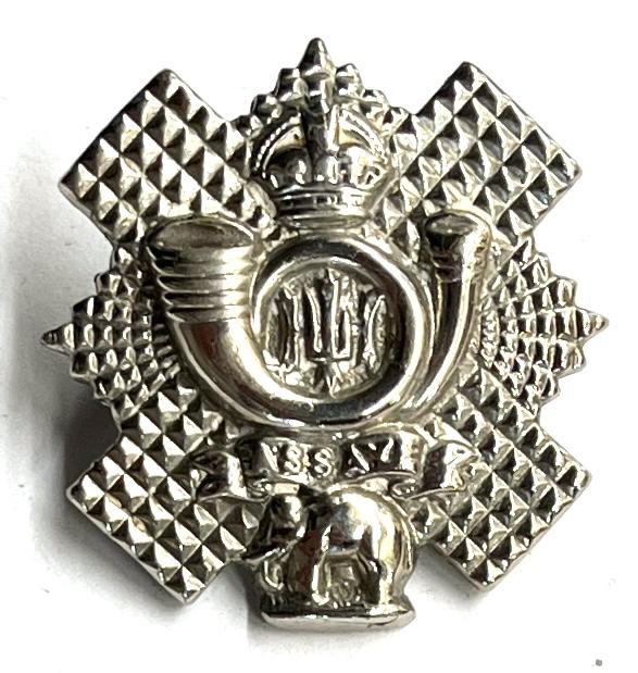 VICTORIAN H.L.I. (HIGHLAND LIGHT INFANTRY) SILVER COLLAR BADGE