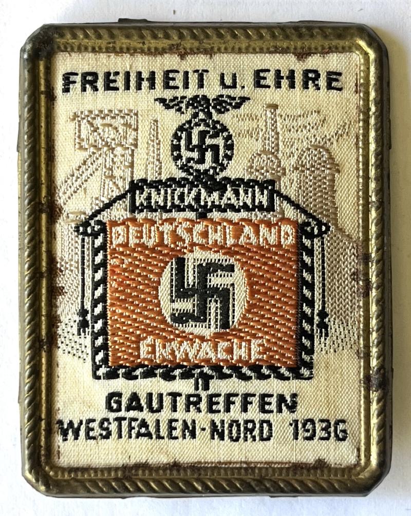 GAU TREFFEN - WESTFALEN NORD 1936 EMBROIDERED BADGE