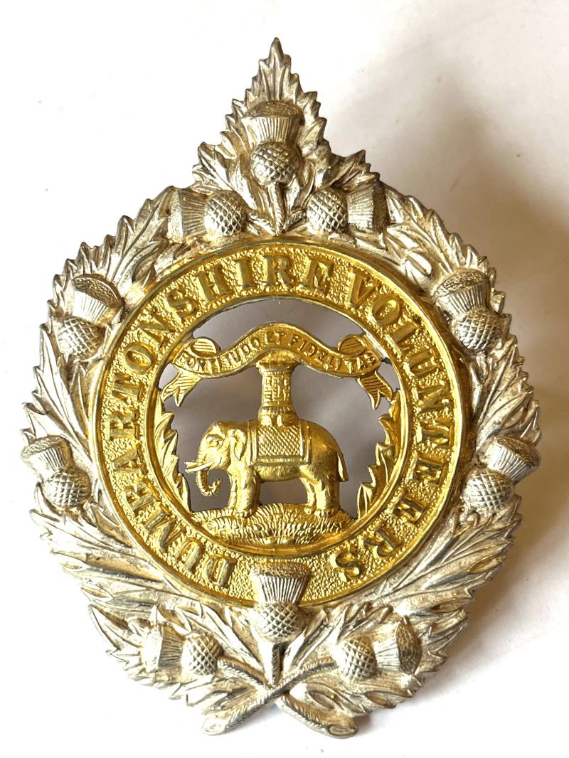 DUMBARTONSHIRE RIFLE VOLUNTEERS ( 9TH ARGYLL & SUTHERLAND HLDRS.) - OFFICERS FEATHER BONNET BADGE