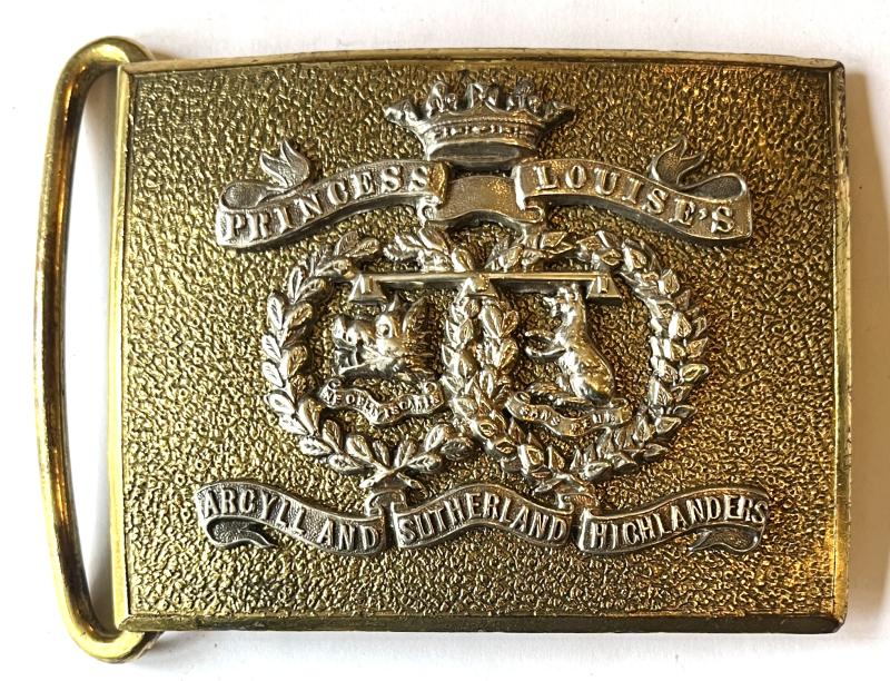 ARGYLL & SUTHERLAND HIGHLANDERS OFFICER LARGE WAIST BELT PLATE