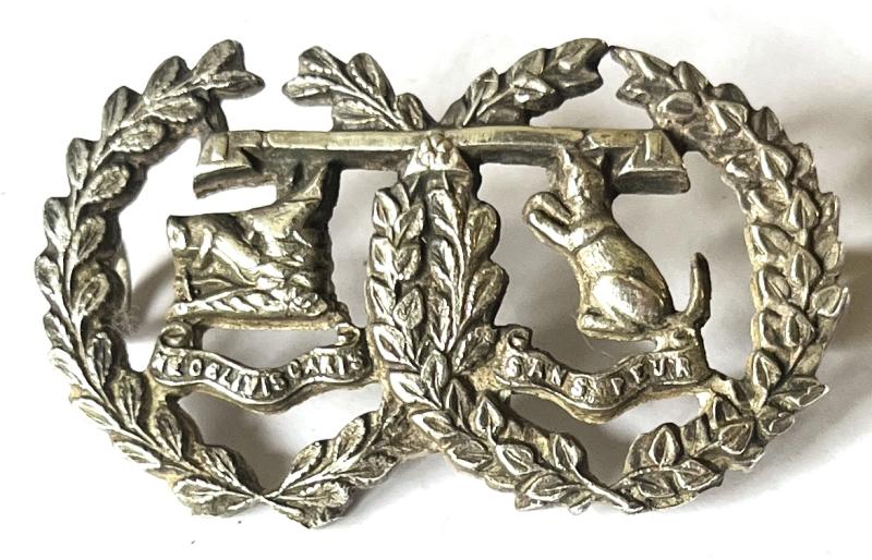 VICTORIAN - ARGYLL & SUTHERLAND HLDRS. SILVER PAGRI BADGE - FOREIGN SERVICE HELMET