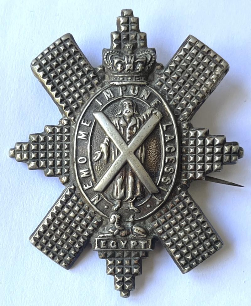 42ND OF FOOT ( BLACK WATCH ) GLENGARRY BADGE - 1874 - 1881