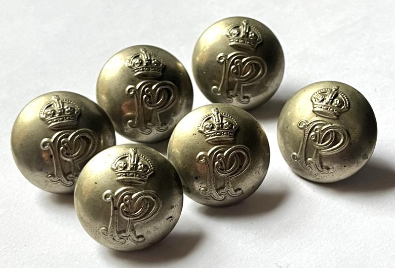 SET OF 6 PALESTINE POLICE TUNIC BUTTONS.