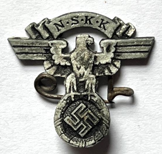 WW2 GERMAN - N.S.K.K. MEMBERS LAPEL BADGE  - RZM M1 / 76
