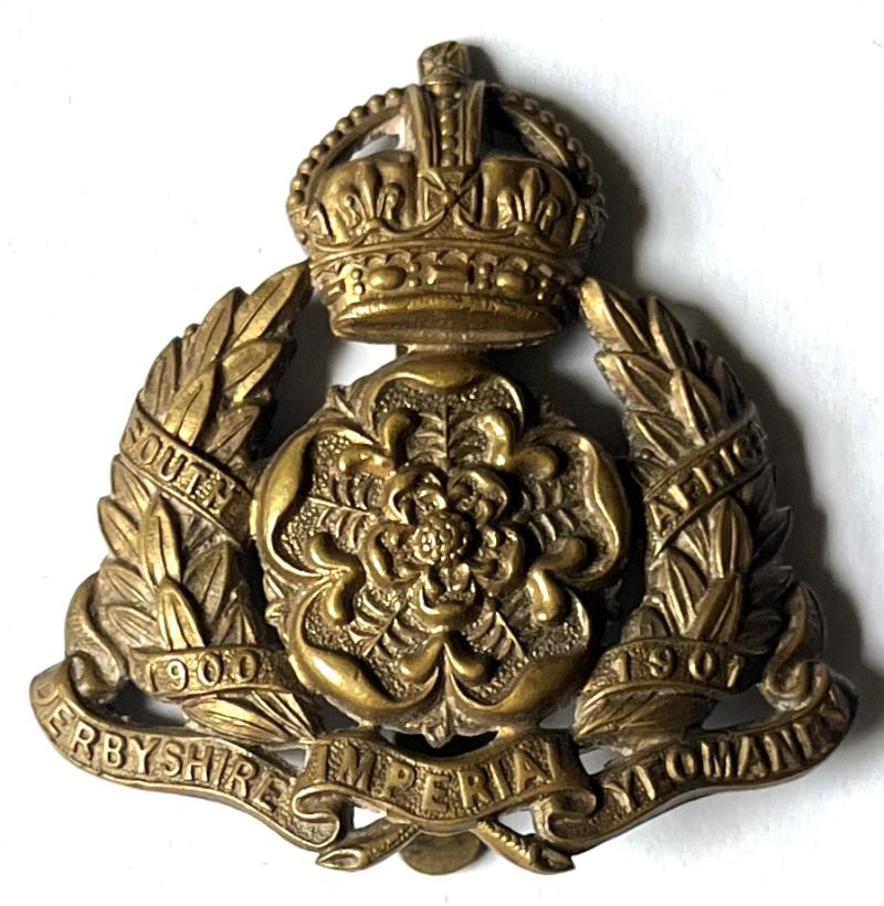 DERBYSHIRE IMPERIAL YEOMANRY CAP BADGE - 1901 - 1908