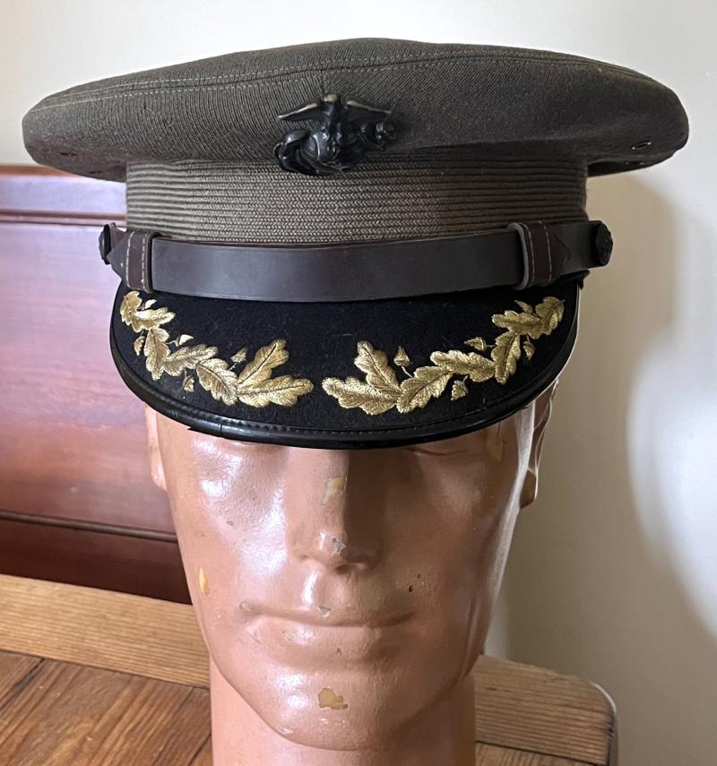 UNITED STATES MARINE CORPS - COLONELS GREEN PEAKED CAP