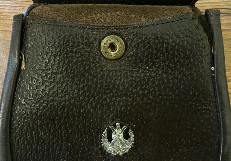 WW2 - CAMERON HIGHLANDERS OFFICERS LEATHER DAY SPORRAN - ANDERSONS