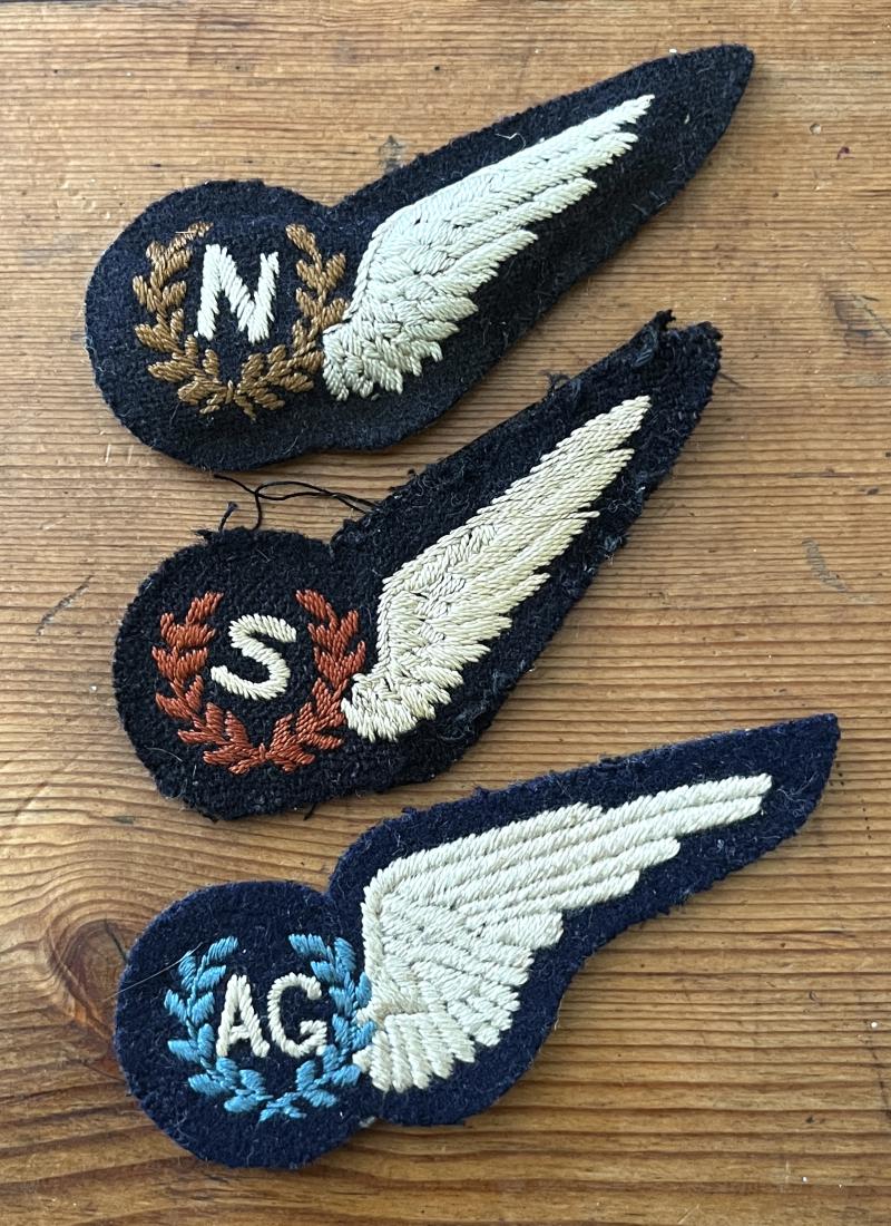 3 WW2 RAF BREVETS