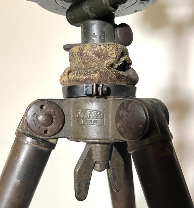 WW1 GERMAN CARL ZEISS TRENCH SCISSOR BINOCULARS ON STAND