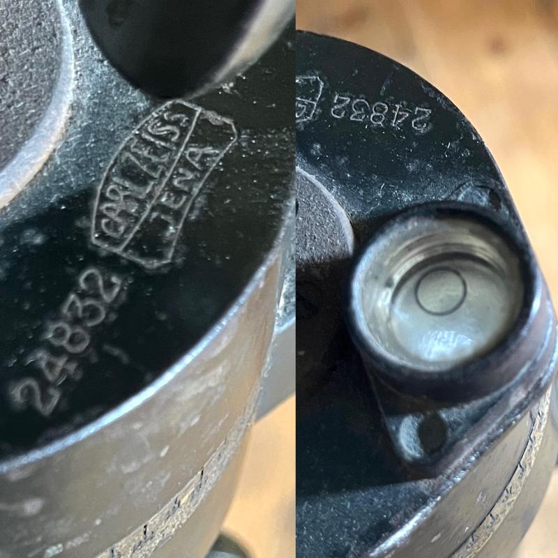 WW1 GERMAN CARL ZEISS TRENCH SCISSOR BINOCULARS ON STAND