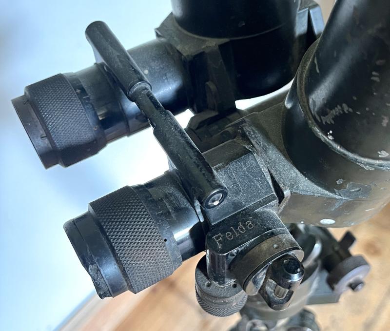 WW1 GERMAN CARL ZEISS TRENCH SCISSOR BINOCULARS ON STAND