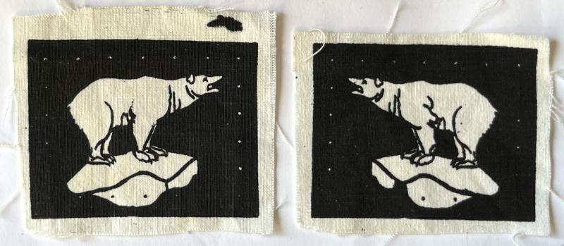 WW2 - 49TH WEST RIDING INFANTRY DIV. PAIR UNCUT PRINTED TITLES