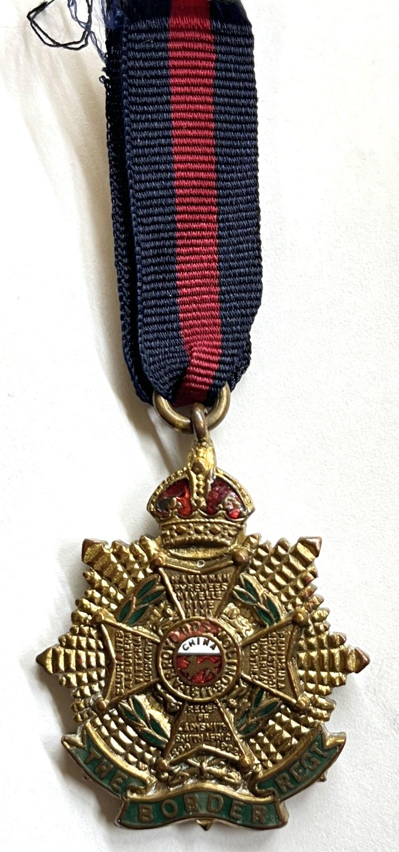 THE BORDER REGIMENT PRE WAR OFFICERS SPORTS MEDAL - NAMED
