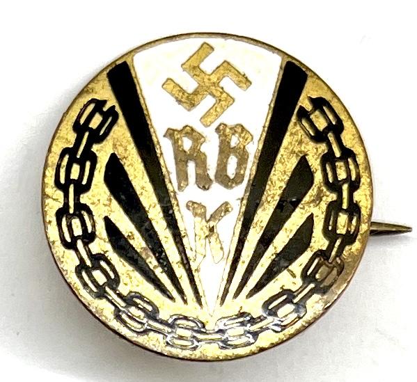 WW2 GERMAN - R.B.K. ( National Association of the Physically Handicapped ) LAPEL BADGE
