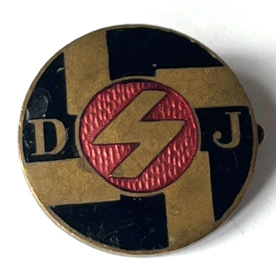 GERMAN 3RD REICH DJ (DEUTSCHES JUNGVOLK) MEMBERSHIP BADGE - VET BRING BACK