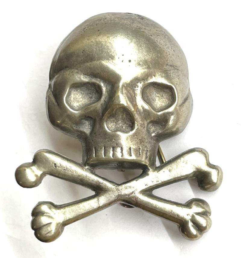 17TH/21ST LANCERS POUCH BADGE - NICKEL SILVER