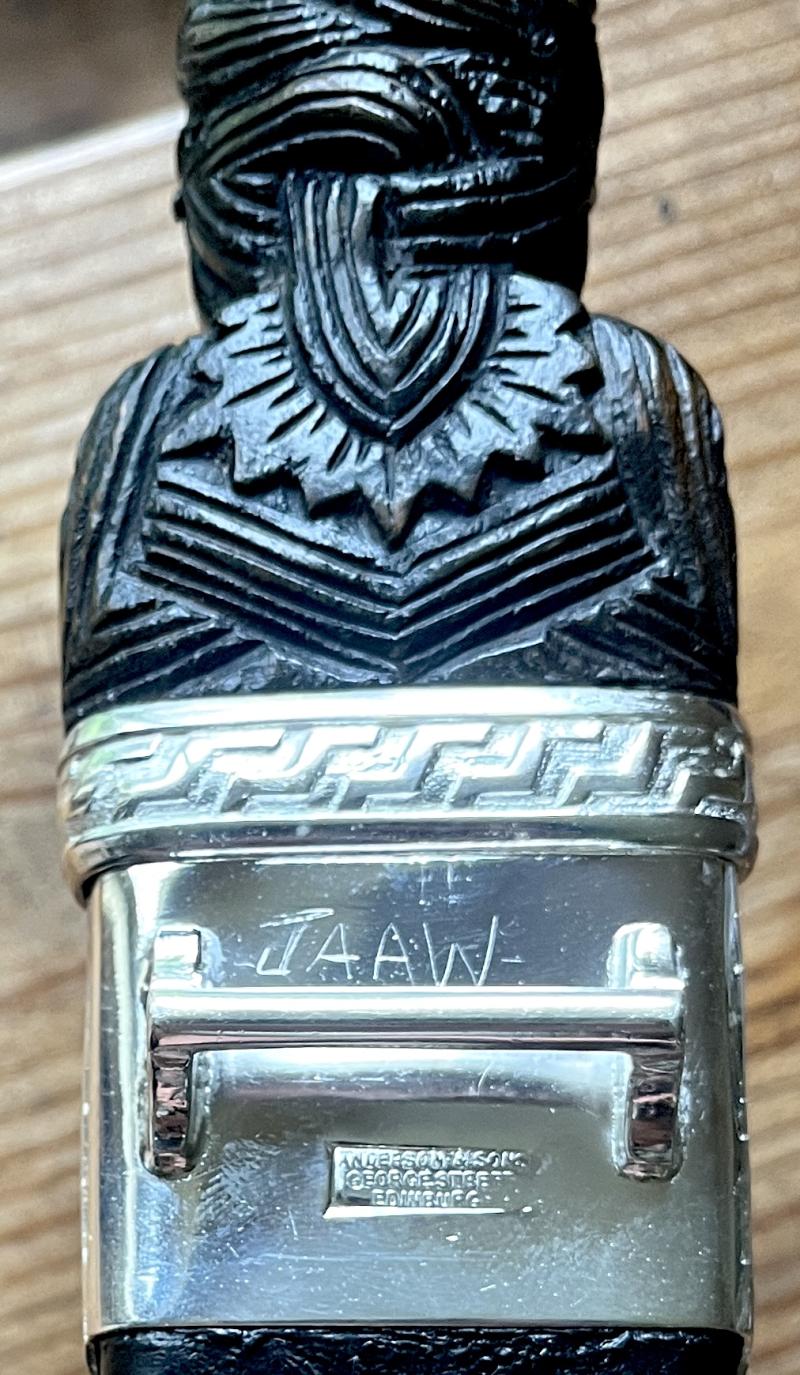 ARGYLL & SUTHERLAND HIGHLANDERS WW2 OFFICERS SILVER PLATED DIRK - ANDERSON EDINBURGH