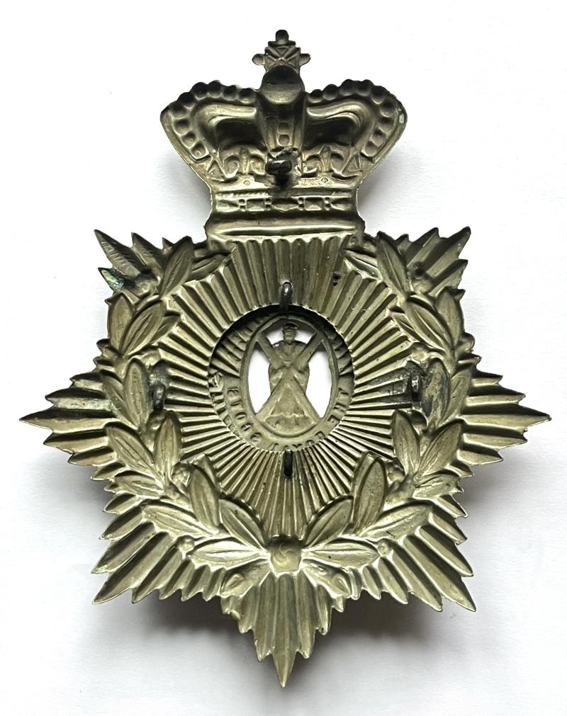 VICTORIAN - 5TH ROYAL SCOTS VOLUNTEER BTN. HELMET PLATE