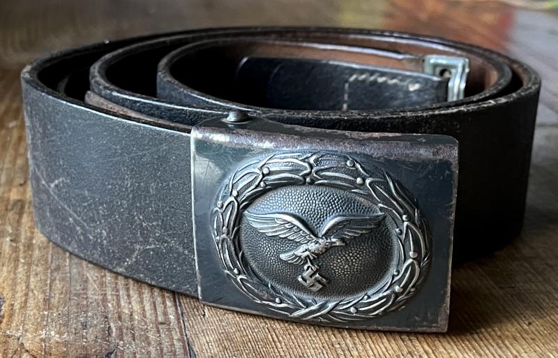 LUFTWAFFE BELT & BUCKLE SET - LARGE SIZE - MAKER MKD.