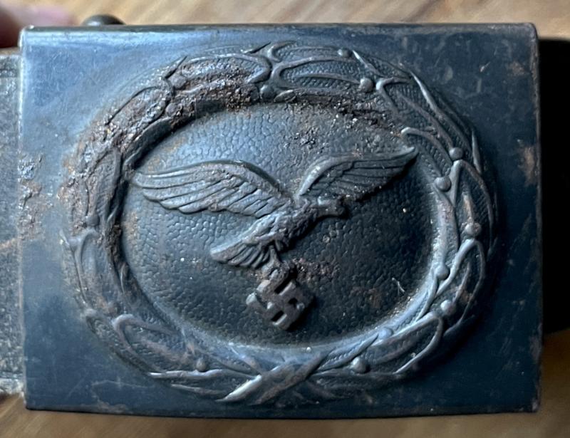 LUFTWAFFE BELT & BUCKLE SET - 1941 DTD. AURICH DRESDEN