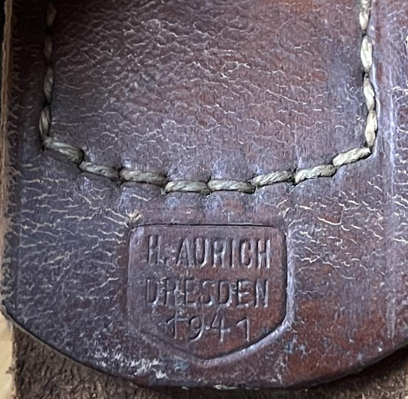 LUFTWAFFE BELT & BUCKLE SET - 1941 DTD. AURICH DRESDEN
