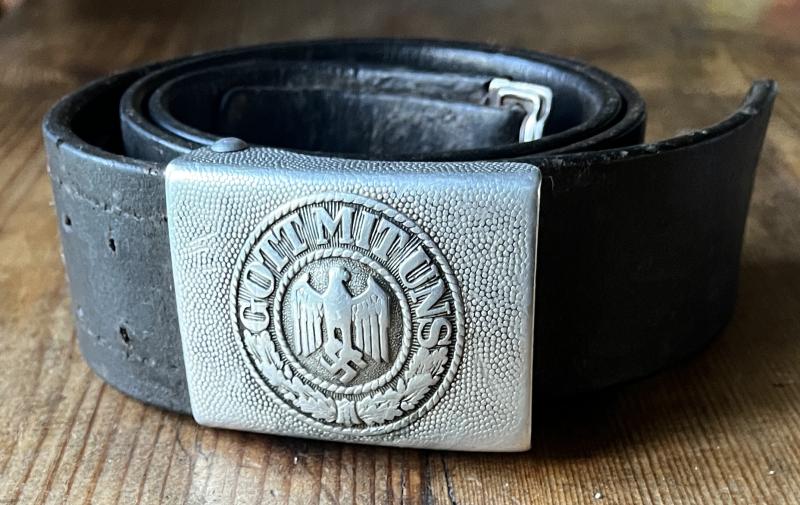 WW2 GERMAN - ARMY BELT & BUCKLE - K u Q - 1938