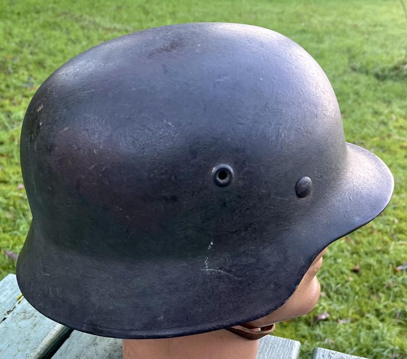 WW2 GERMAN LUFTWAFFE M40 HELMET CAMO HELMET - HUGE SIZE