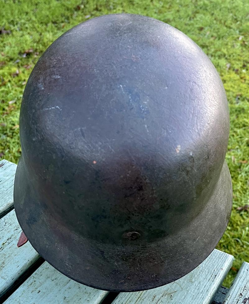 WW2 GERMAN LUFTWAFFE M40 HELMET CAMO HELMET - HUGE SIZE