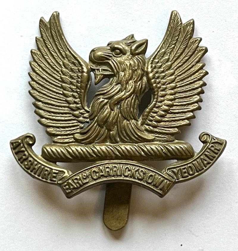 AYRSHIRE YEOMANRY ( EARL OF CARRICKS OWN ) CAP BADGE