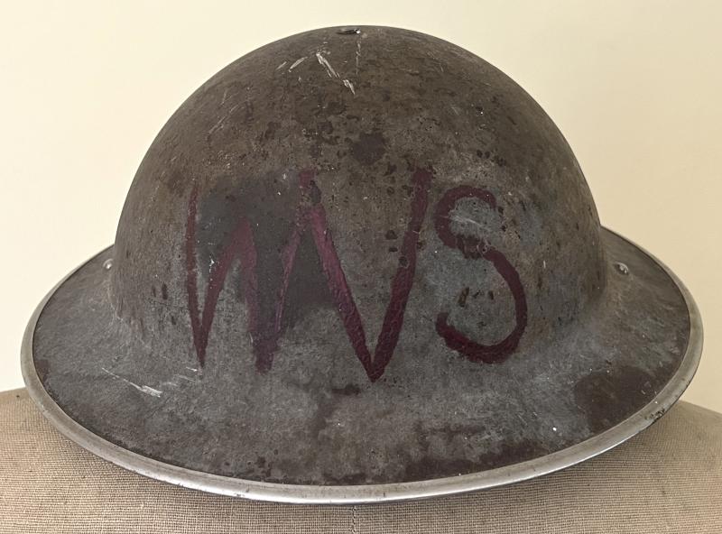 WW2 - W.V. S. ( WOMENS VOLUNTARY SERVICE ) TOMMY HELMET - ATTRIBUTED