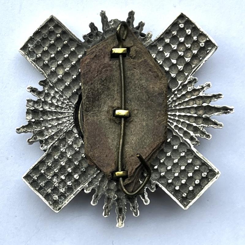 91ST REGIMENT (ARGYLL & SUTHERLAND) - SILVER OFFICERS WAIST BELT CENTRE.