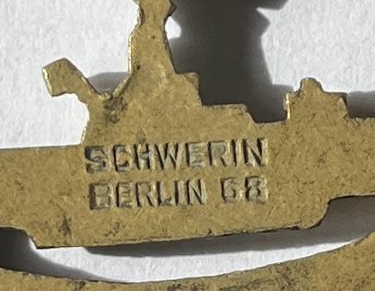 WW2 GERMAN EARLY- 1ST TYPE U BOAT AWARD - TOMBAK - SCHWERIN