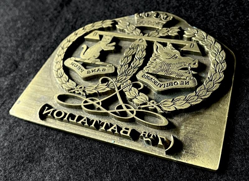 7TH. BTN. ARGYLL & SUTHERLAND HLDRS. DOCUMENT STAMP BLOCK