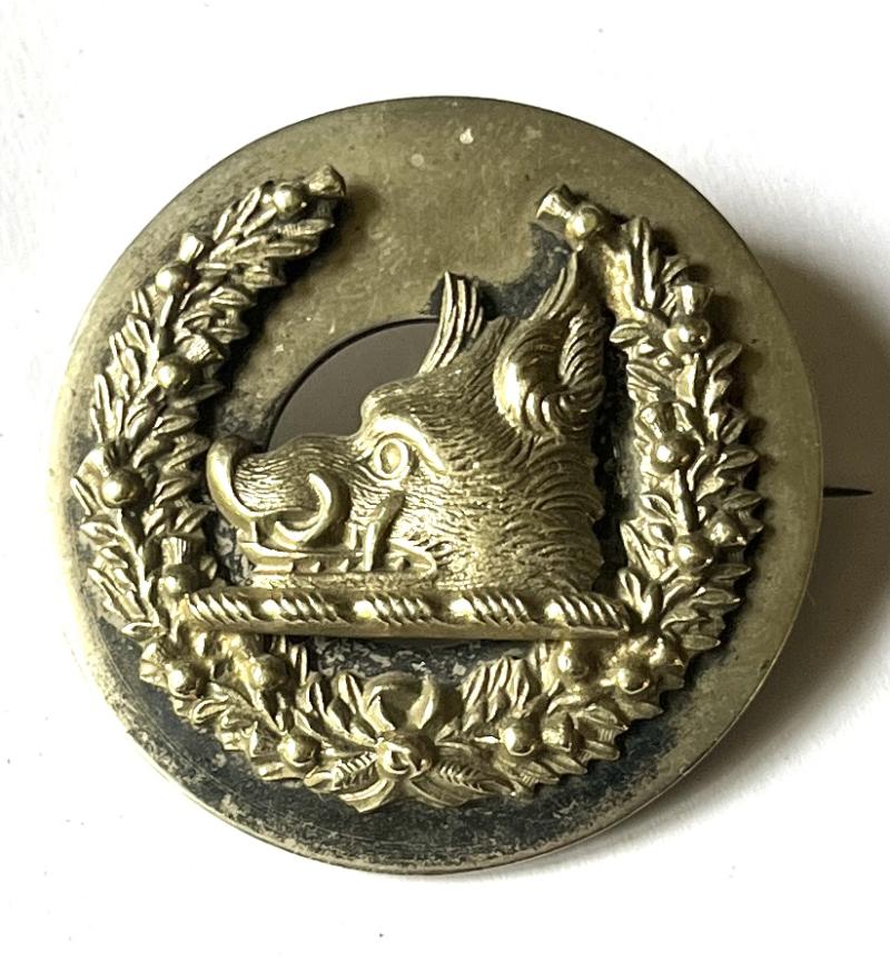 VICTORIAN - ARGYLLSHIRE HIGHLAND RIFLE VOLUNTEERS. ( ARGYLL & SUTHERLAND HLDRS. - OFFICERS BONNET BADGE )