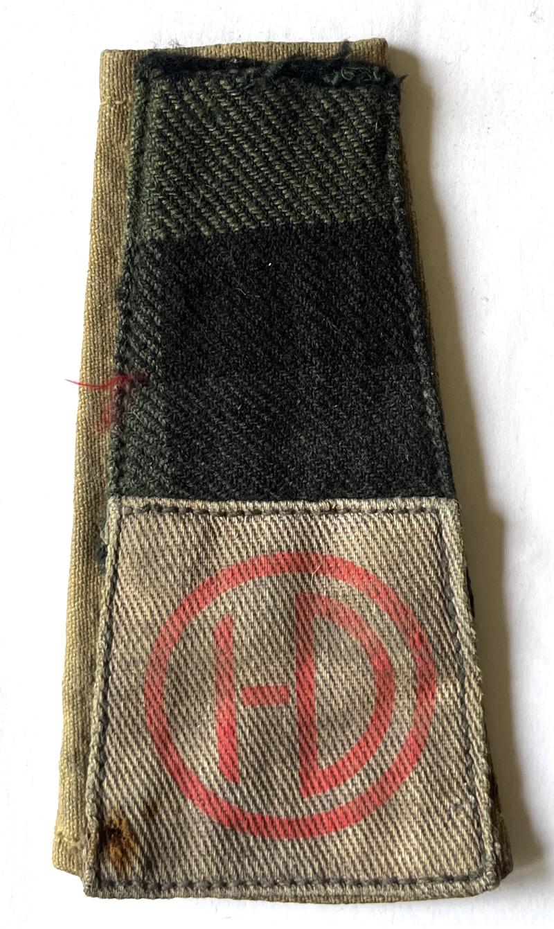 WW2 8TH ARMY (HIGHLAND DIVISION) HIGHLAND DIVISION SHOULDER SLIDE - BLACK WATCH / ARGYLLS