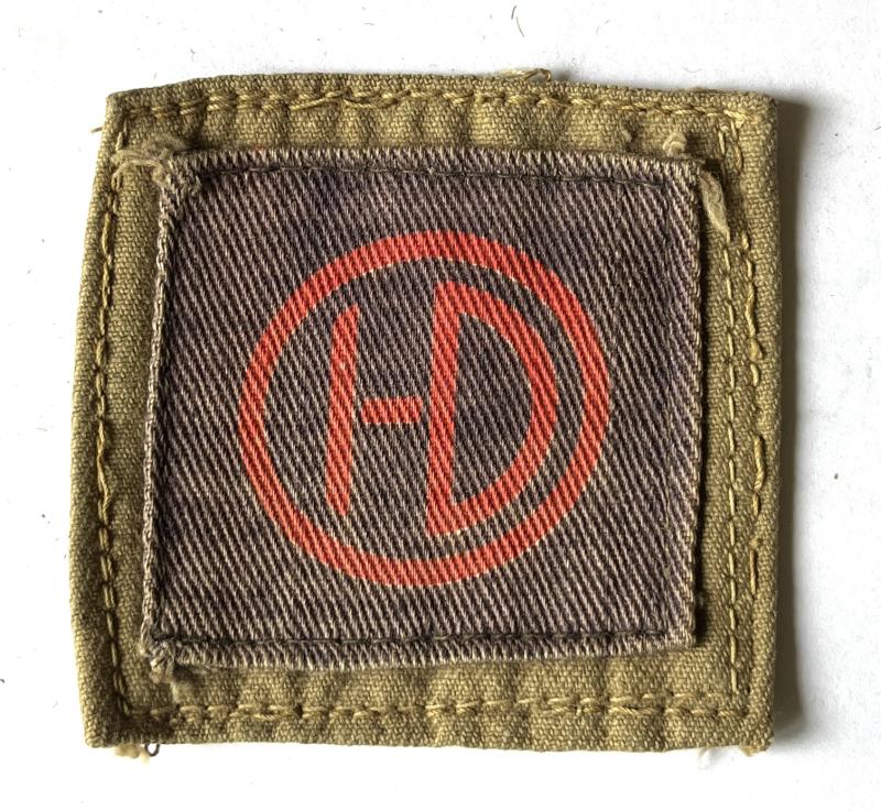 WW2 - 8TH ARMY -  PRINTED HIGHLAND DIVISION - WESTERN DESERT  SLEEVE PATCH